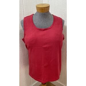 Women’s sweater vest CJ BANKS size 1X dark coral pullover (tt3)